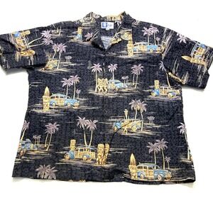 RJC Hawaiian Cars Shirt Mens 3XL Multicolor Camp Collar Short Sleeve Button Up